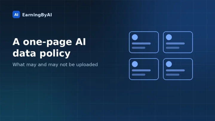 Illustration of a one-page AI data policy for a small business