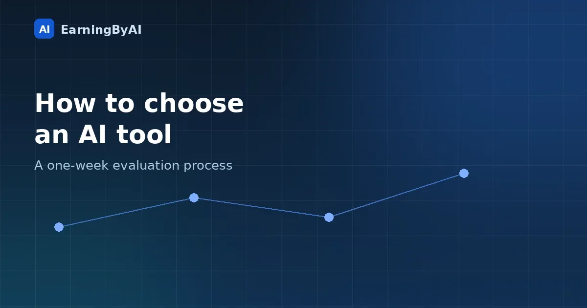 Workflow diagram of a step-by-step AI tool evaluation process