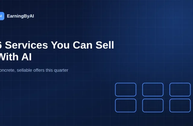 Six Services You Can Sell With AI This Quarter